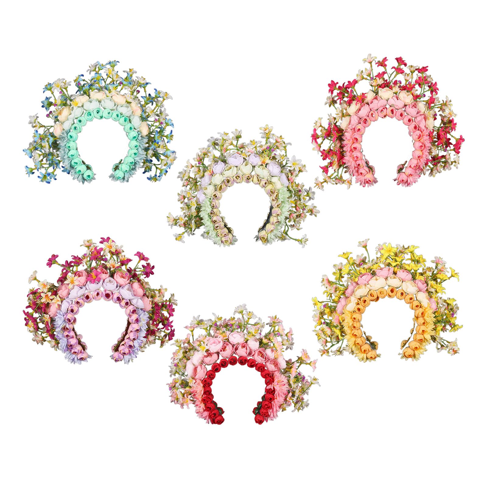 [Uitndvyte] Ghirlanda di fiori di corona di fiori di nic ghirlanda floreale elegante per festival e fotografia