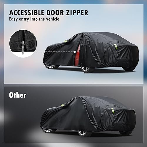 Miniatura 105 de Migaven - Funda de automóvil impermeable para todo tipo de clima, funda exterior completa para automóviles, protección contra la lluvia, sol