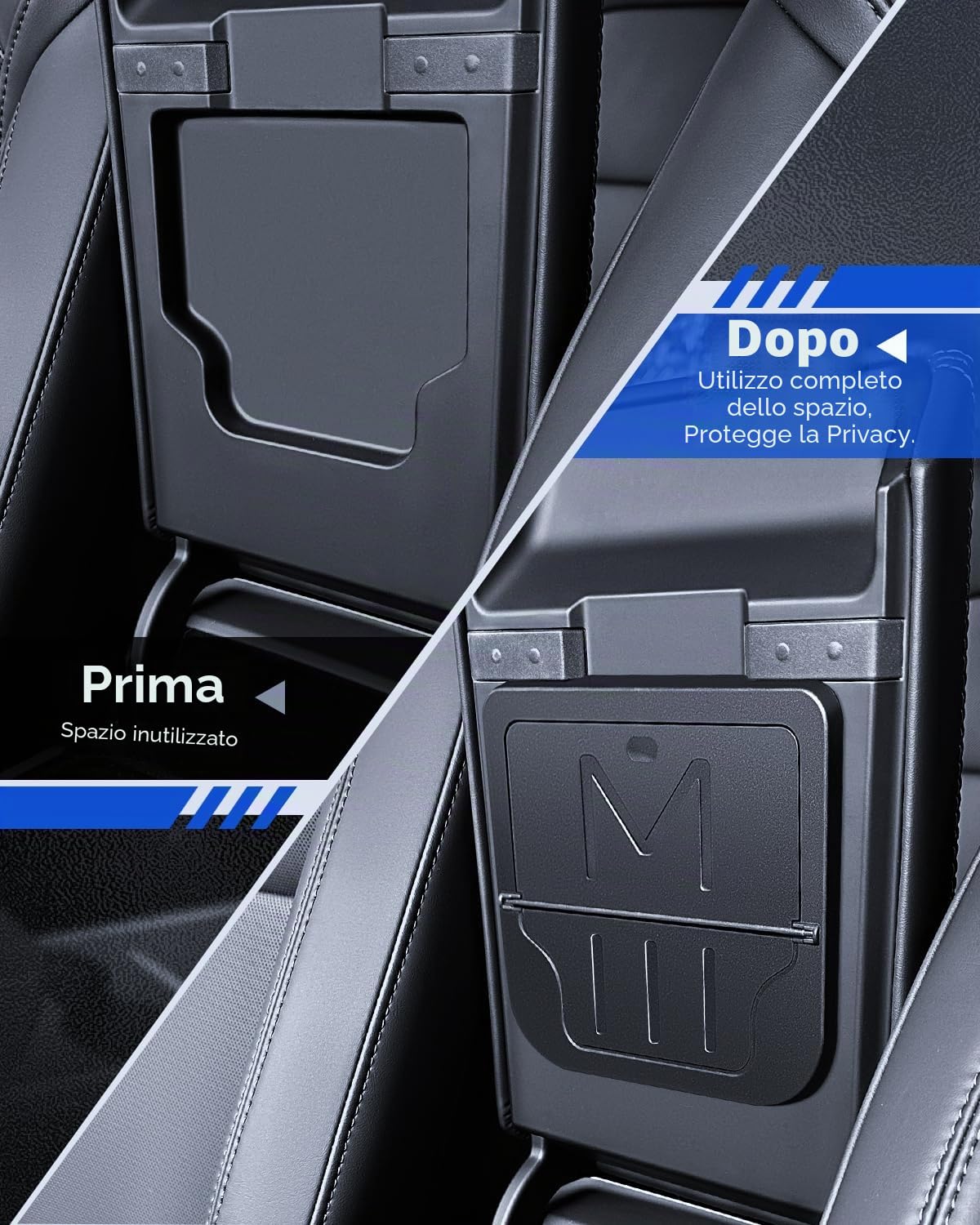 5 Pz Accessori per Tesla Model 3 2024-2026 Organizer della Console Centrale, Vassoio in Silicone, Scatola di Conservazione per Bracciolo, Scatola Nascosta e Portabicchieri