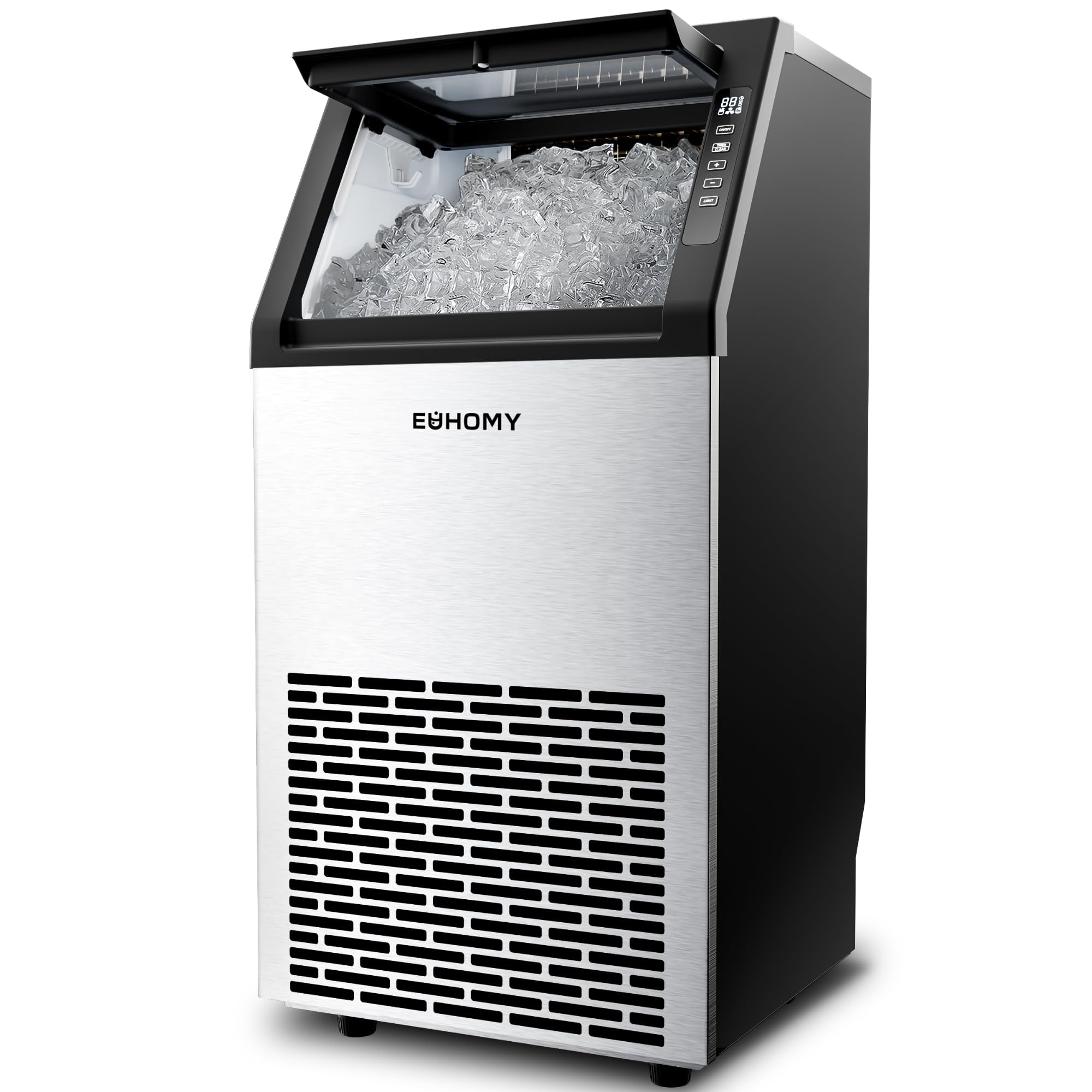 Euhomy Portable Countertop Ice Maker - 9 Cubes In 6 Mins, 26lbs/Day, Self-Cleaning With Ice Scoop & Basket, Compact For Home/Kitchen/Office/RV (Pink) on Fridge.com - View 1