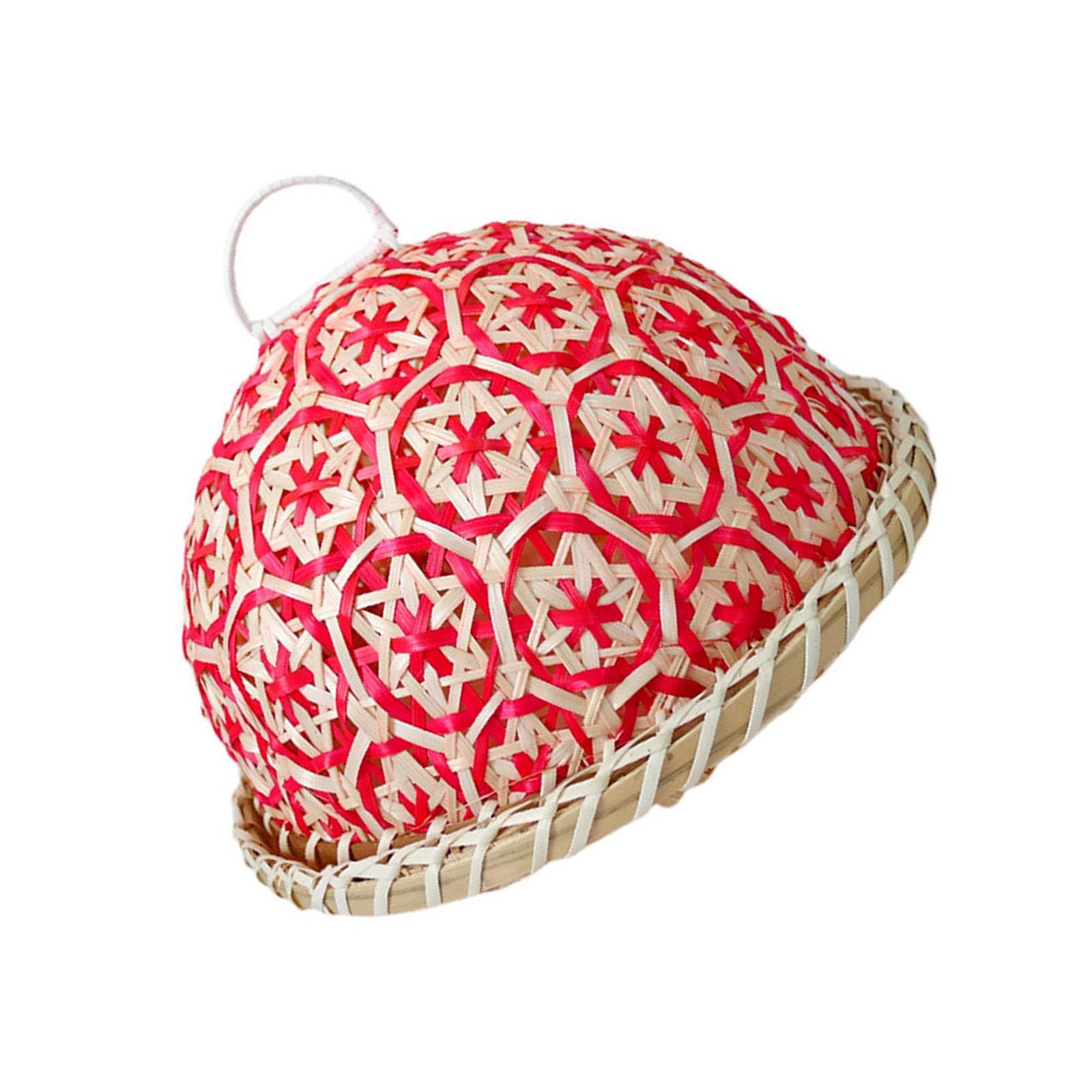 Tsophreniq Handwoven Rattan and Wood Basket for Fruits Breads Snacks Ventilated Cover Serving Home Decor Multifunctional Wood Rattan Basket Fruit Storage Bread Serving Decorative Home Accent