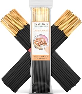 Cinnamon Exotic Incense Sticks 7 Inch - Bulk 1 Bundle 85 to 100 Sticks - Natural 7" Long Lasting Aroma That Burns for 30 to 45 Minutes.