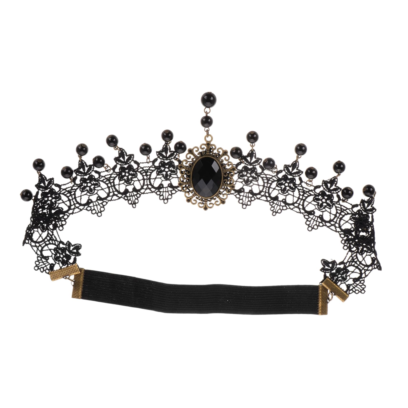 Healeved 4 Stück Gothic Lace Choker mit Kristallanhänger und Teardrop Design Halloween Accessoire für Damen für Maskenbälle und Besondere Anlässe