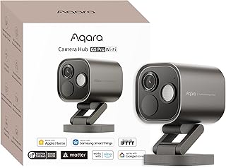 Aqara 4MP Caméra Hub G5 Pro WiFi, HomeKit Secure Video, 2,4/5 Ghz, Routeur de Bordure Thread, Camera Exterieur, Vision Nocturne en Couleurs, AI Détection, Thread/Zigbee,Compatible Alexa, Google, Gris