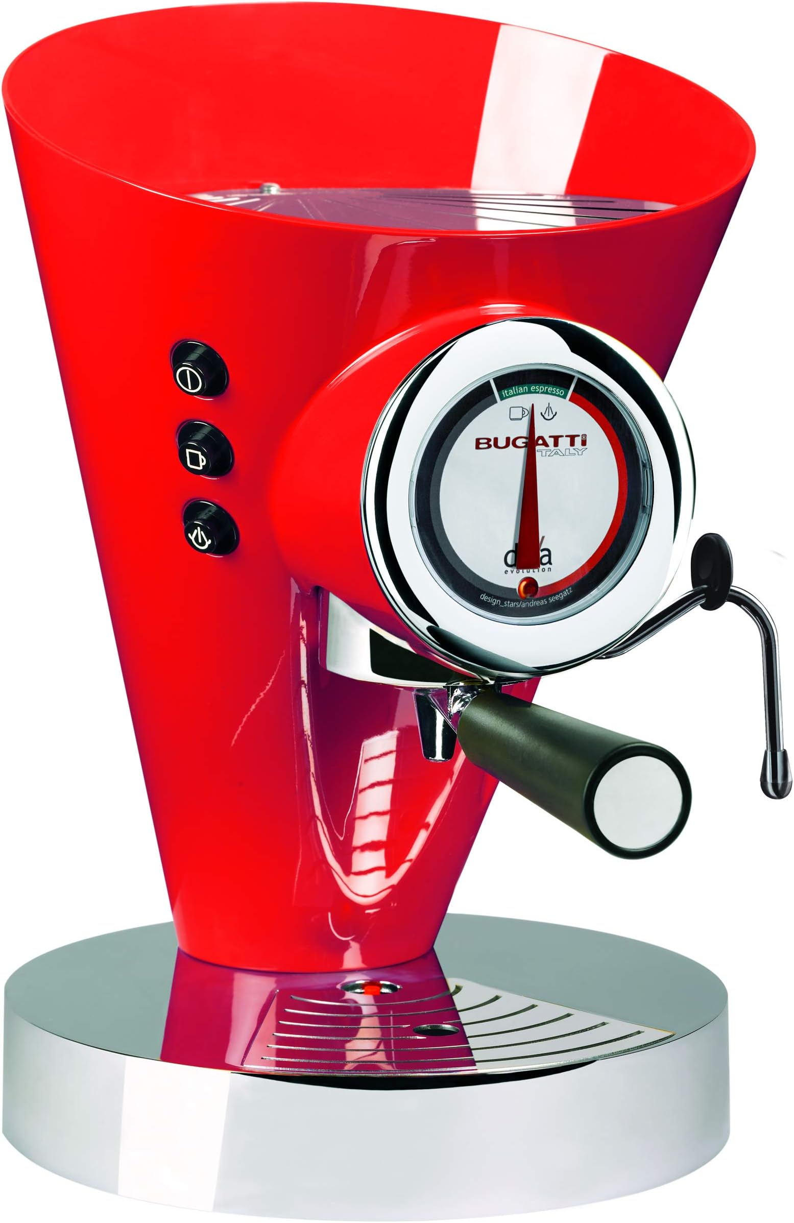 Bugatti Macchina Espresso/caff?"Diva" Evolution HOT RED Caffe' Espresso 15-EDIVAC3
