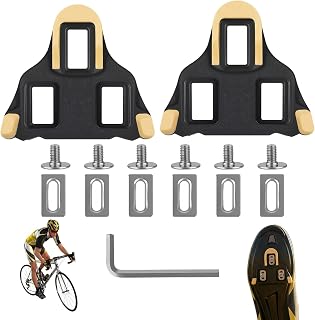 2 Piezas Tacos de Pedal de Bicicleta, SPD SL Cleats, Tacos de Bicicleta Incluye Tornillos y Arandelas, Antideslizantes Calas de Bicicleta de Carretera para MTB Interior Bike