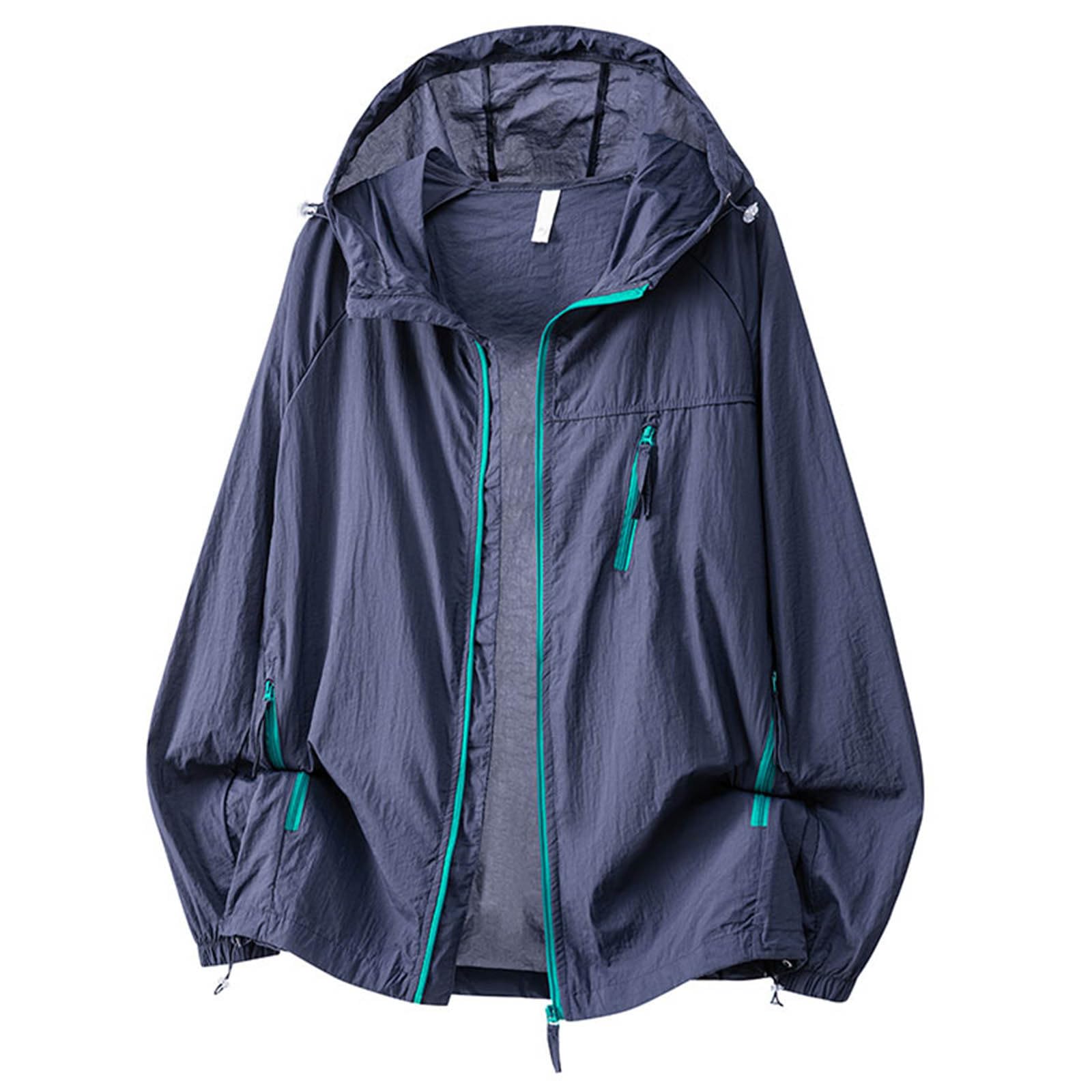 HAOLEI Rashguard Mare Surf Uomo Maniche Lunghe Protezione Solare Maglietta Anti UV Uomo con Cappuccio Sportiva Pesca Trekking Leggera Slim Fit Traspirante Veloce Rapida per Surfing Camicia Pesca