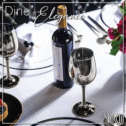 Miniatura 22 de Vikko Décor Copas de vino de 14 onzas con tallo para vino tinto y blanco, copa de vino gruesa y duradera, aptas para lavavajillas, ideales