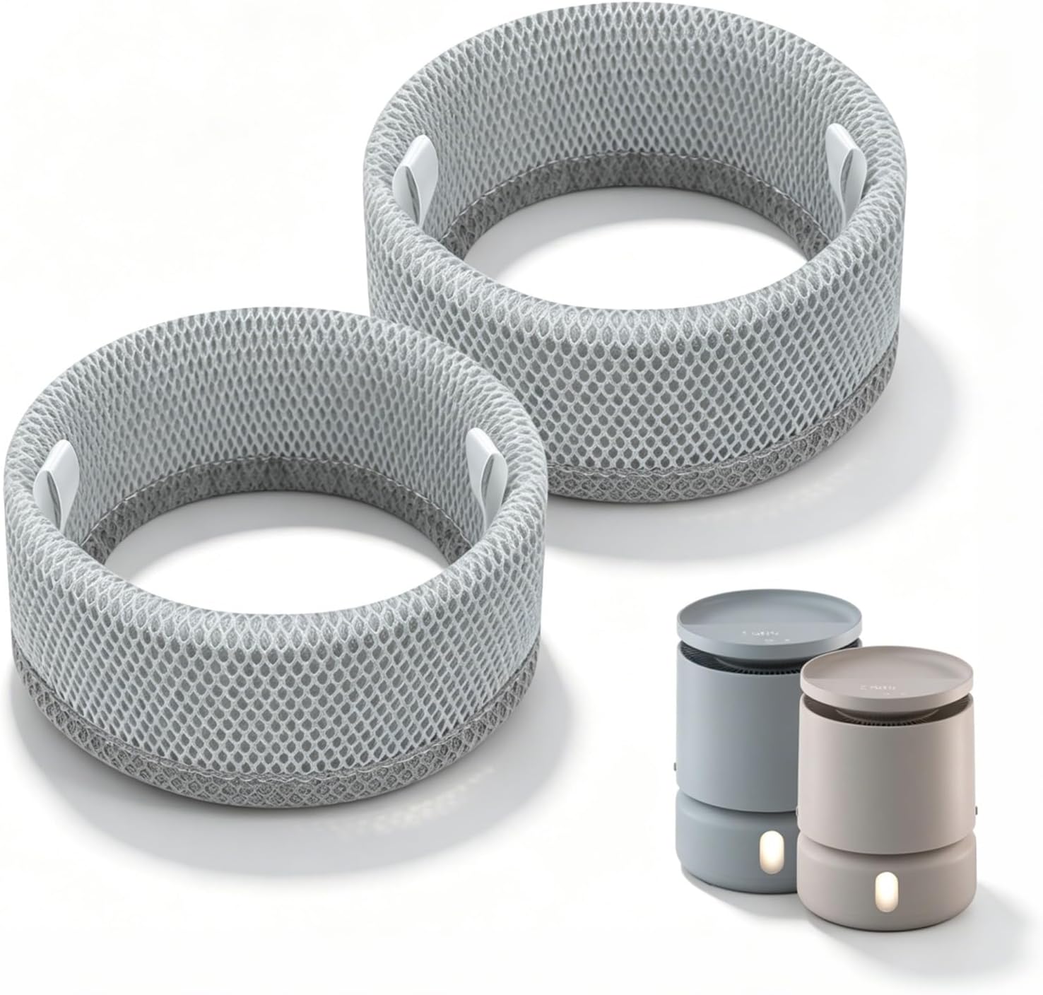 2PCS Replacement Wick Filter Compatible with Blueair Dreamwell H38i and H76i Humidifier (1 Gallon/2 Gallon), Grey Humidifier Filter with Mesh Structure for Traps Mineral Deposits and Impurities