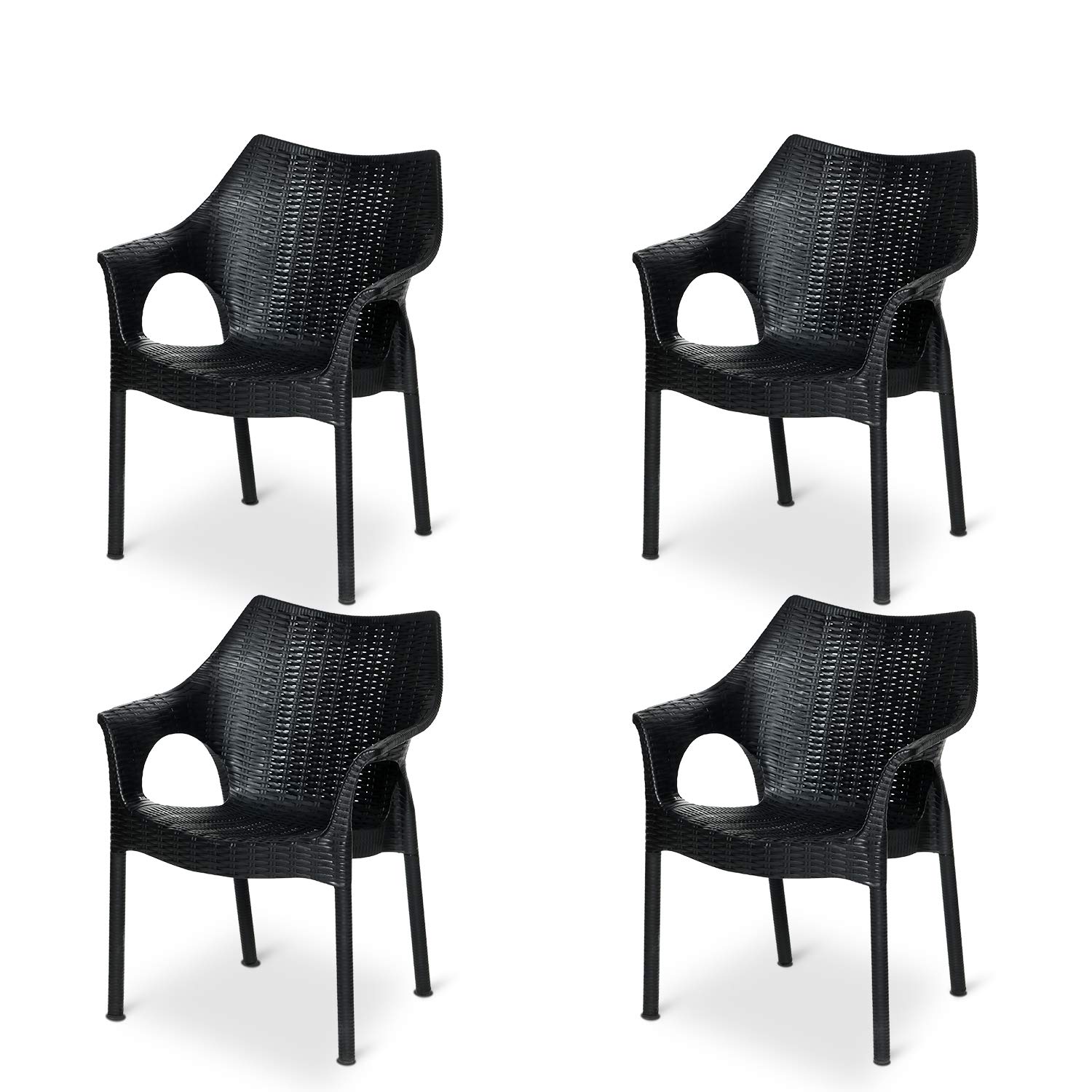 Supreme Cambridge Plastic Chair (Black, Set of 4) Amazon.in Home