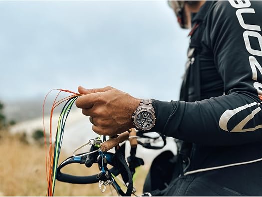 Citizen Men's Eco-Drive Promaster Skyhawk Watch, Gray Stainless Steel Bracelet, Black Dial, Atomic Timekeeping, Chronograph with Perpetual Calendar (Model: JY8146-54E)