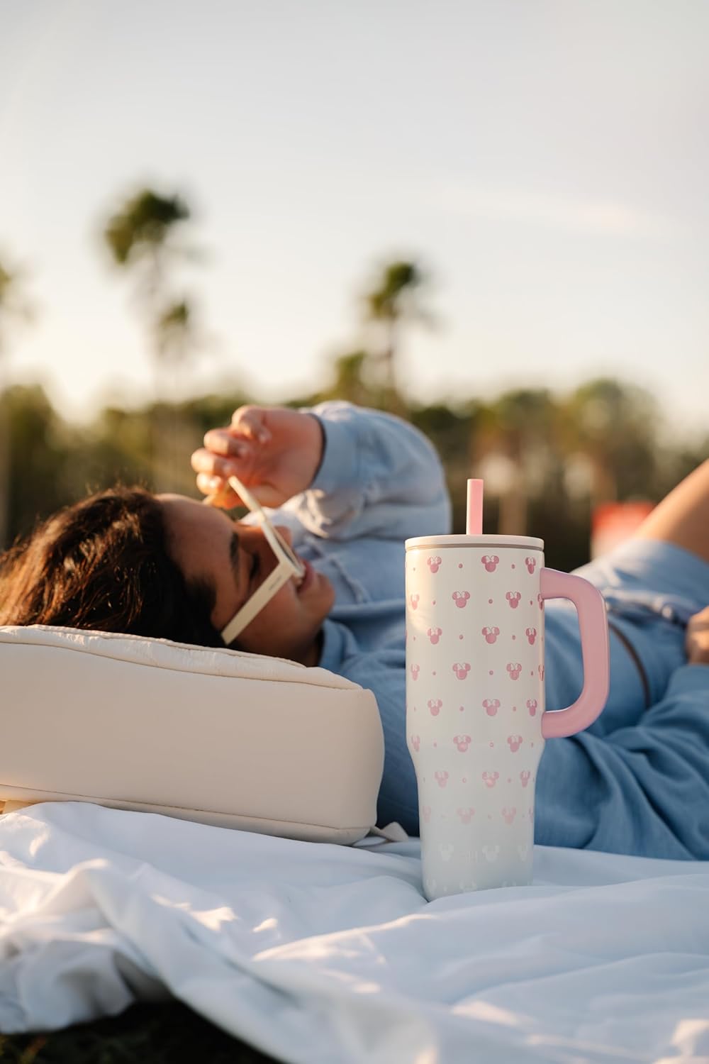 Zak Designs Disney Sutton Travel Tumbler for On the Go or At Home, 40oz Stainless Steel with Vacuum Insulation, Silicone Straw, Carry Handle, and 3D Artwork for Cold Drinks (Minnie Mouse) - Image 13