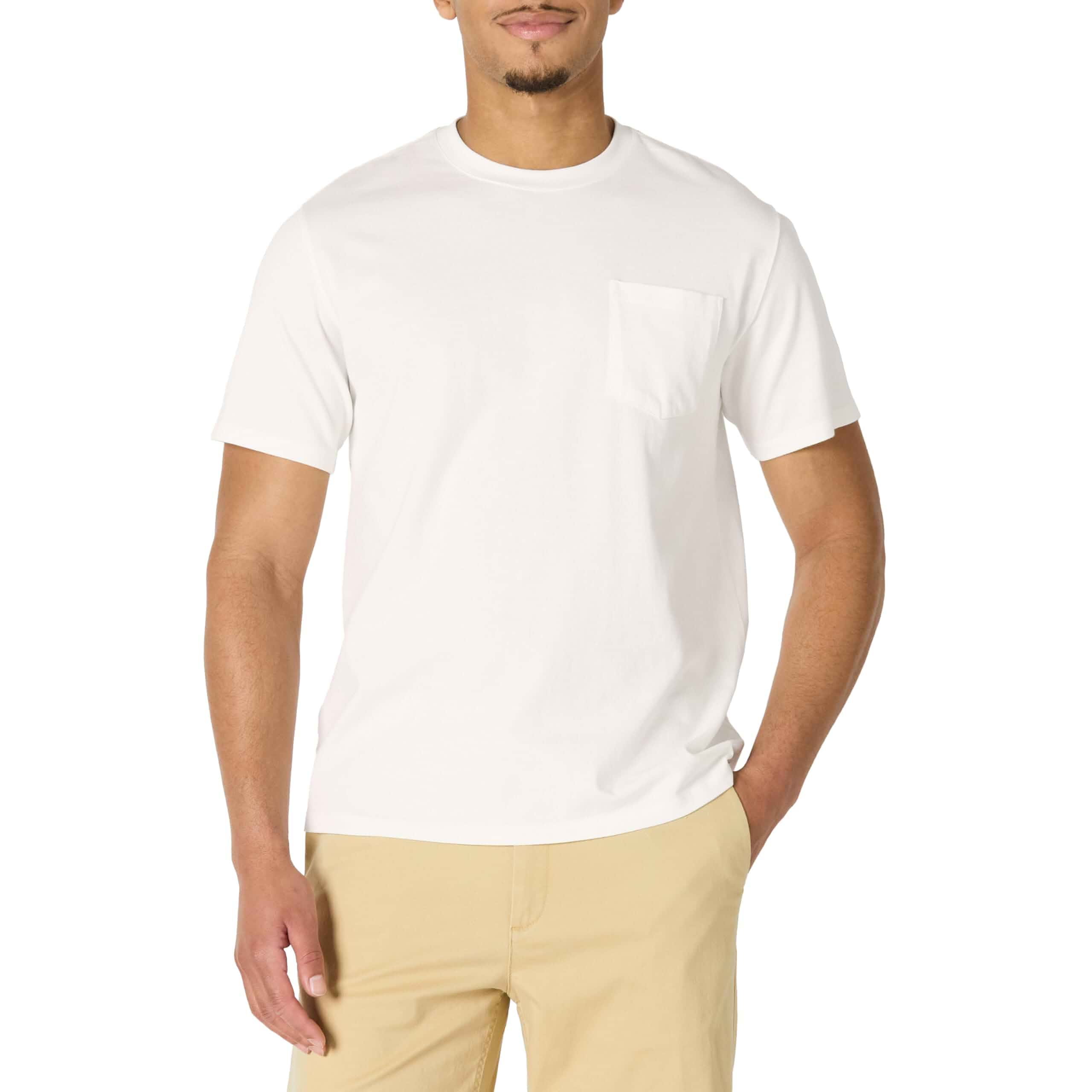 Amazon Essentials Men's Relaxed-Fit Heavyweight Cotton T-Shirt, Loose Fit Relaxed Fit