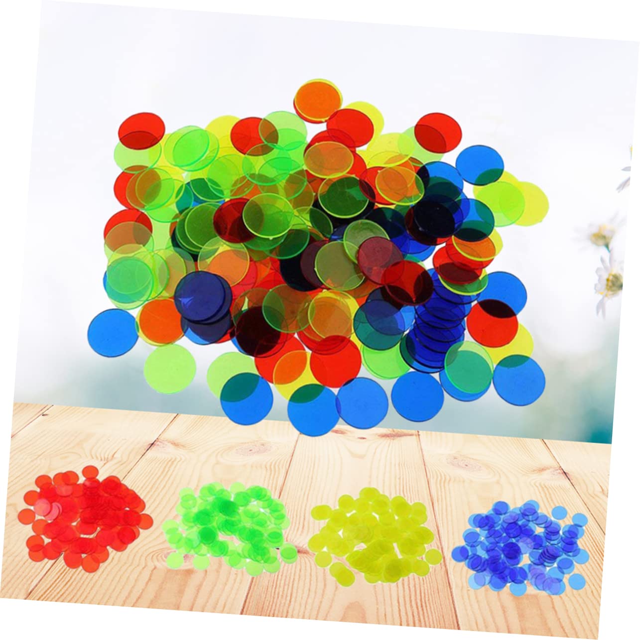 KESYOO 1500pcs Plastic Bingo Chips Random Color Counting Discs for Bingo Math Games Distinct Markers for and Learning Concepts and Gaming Accessory