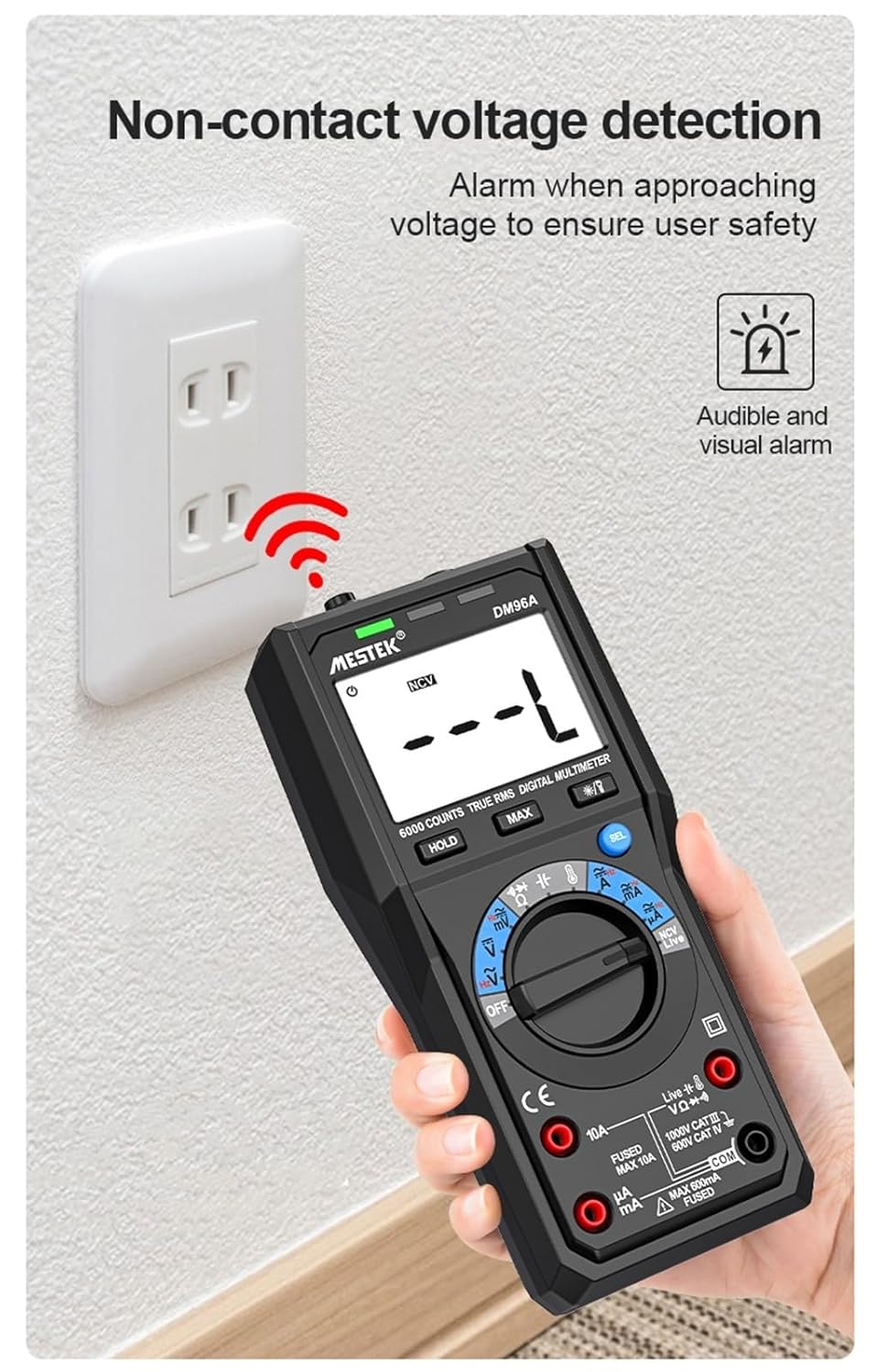 Auto Range Multimeter 6000 Counts Tester HD LCD Screen Digital Multimeter NCV Non Contact Measurement Smart Multimeters