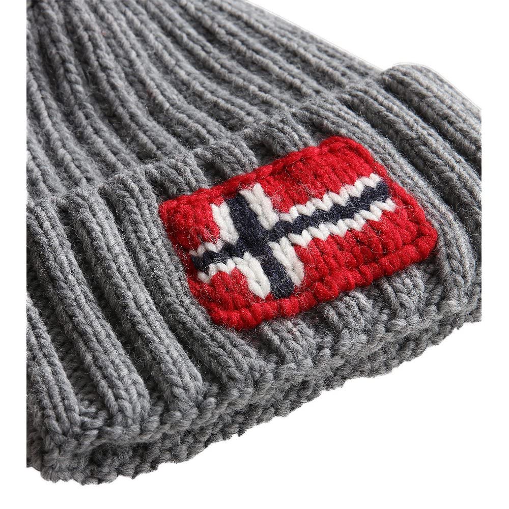 Napapijri Semiury 5 Beanie - Melange Gris Medio, Talla única, Talla única