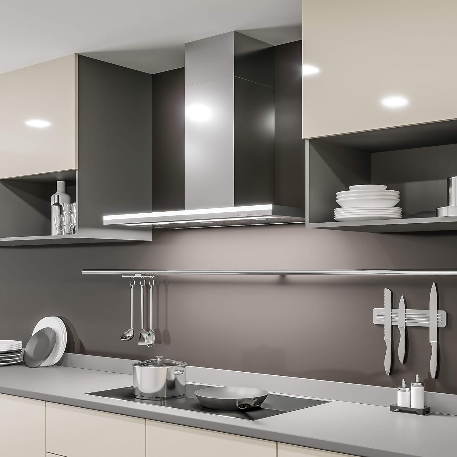 Buy 1 get 1 Futuro Futuro Range Hood 36 940-CFM | Streamline | Wall Mount Stainless Steel Vent Hood | Modern Italian Exhaust Hood | Energy-Efficient LED, Ultra-Quiet with Blower