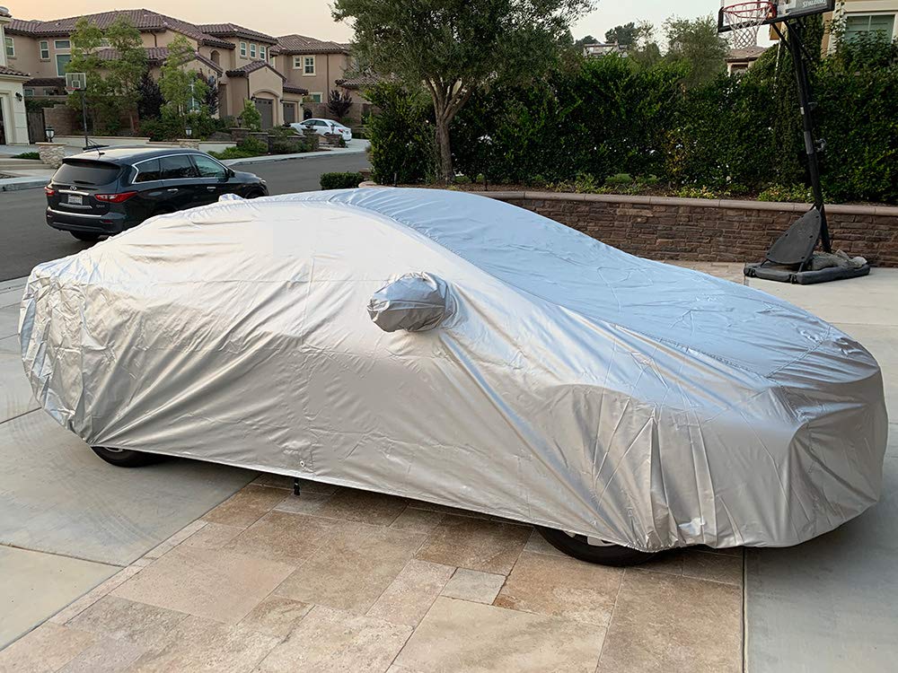 Crevelle Custom Fits 2004-2022 Toyota Prius Prius Prime Prius Plug-in Hatchback Wagon Car Cover Silver Metallic Covers — view 4