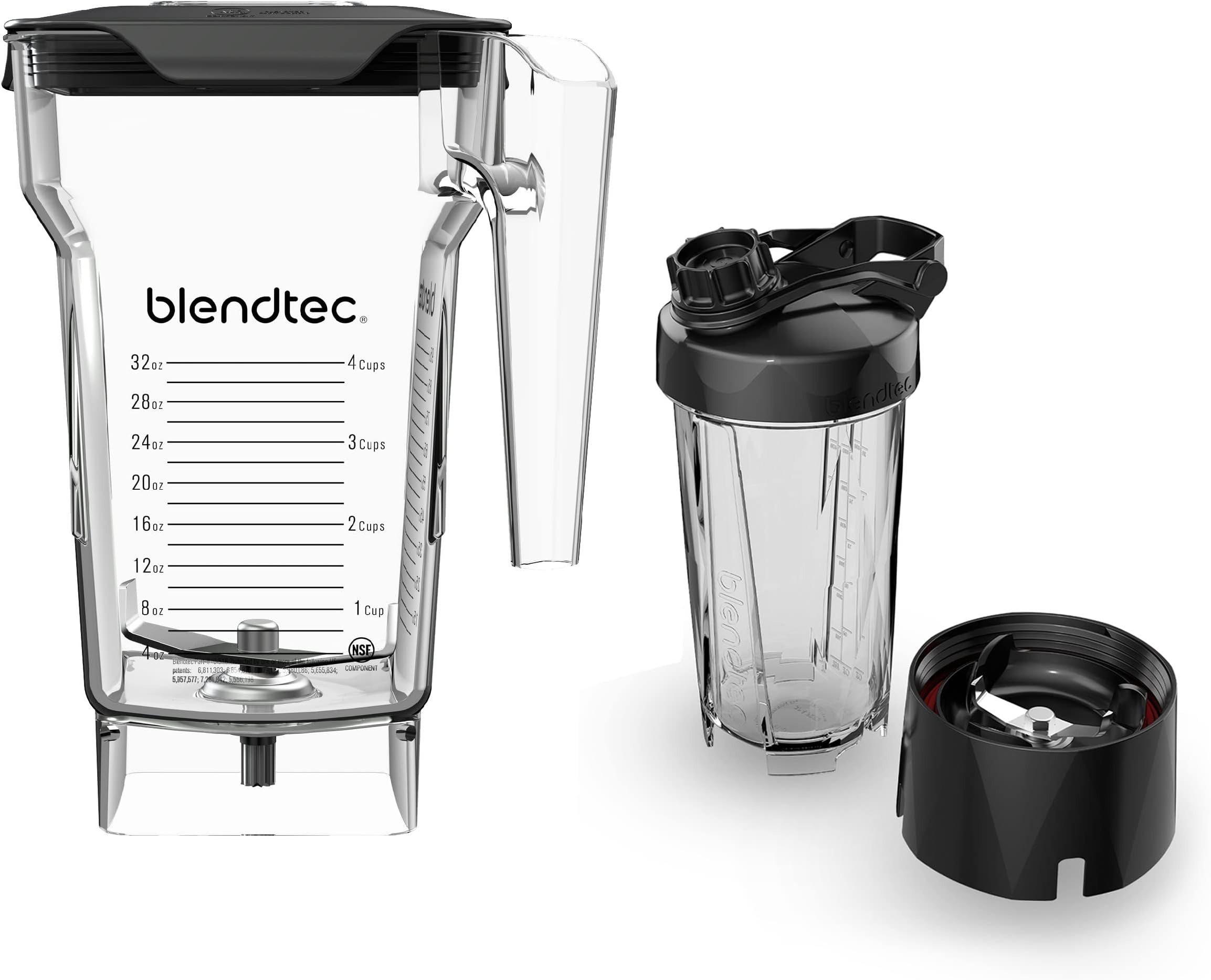 Blendtec Mini WildSide+ (46 oz) and Twister Jar (37 oz) BUNDLE - Professional-Grade Blender Jar - BPA-free - Clear 75 Oz and 34 Oz