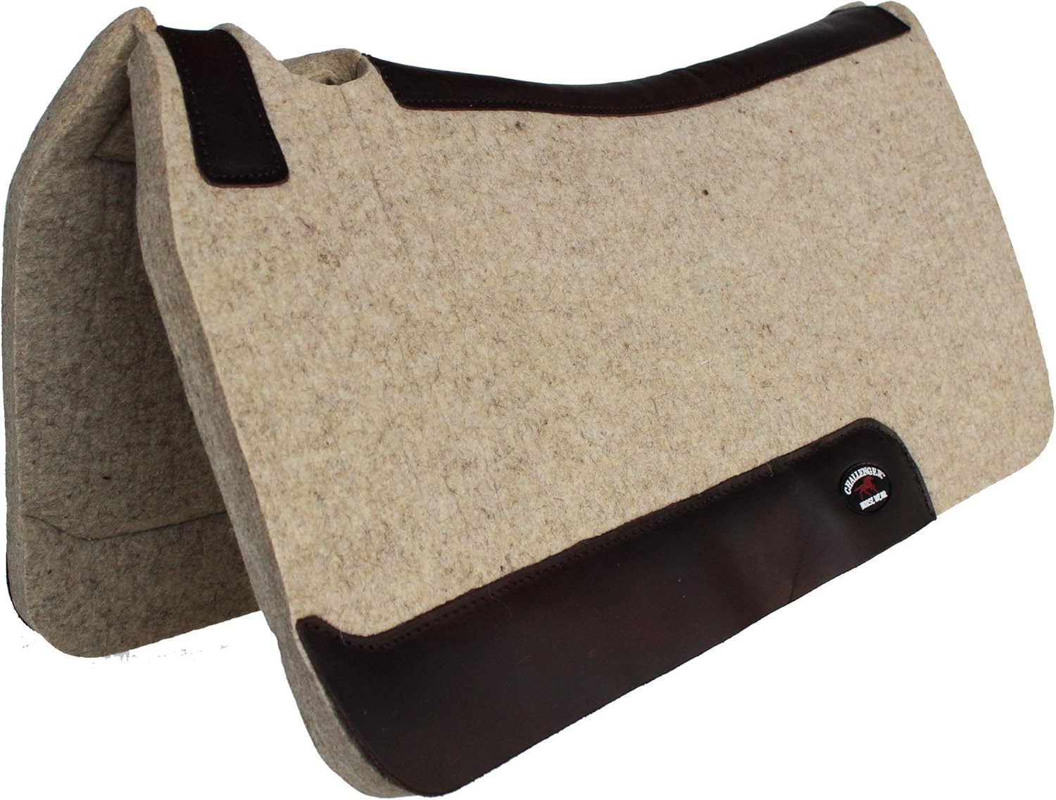 CHALLENGER 3/4" Thick Horse Saddle PAD Western Contoured Wool Felt Moisture Wicking 39RT06