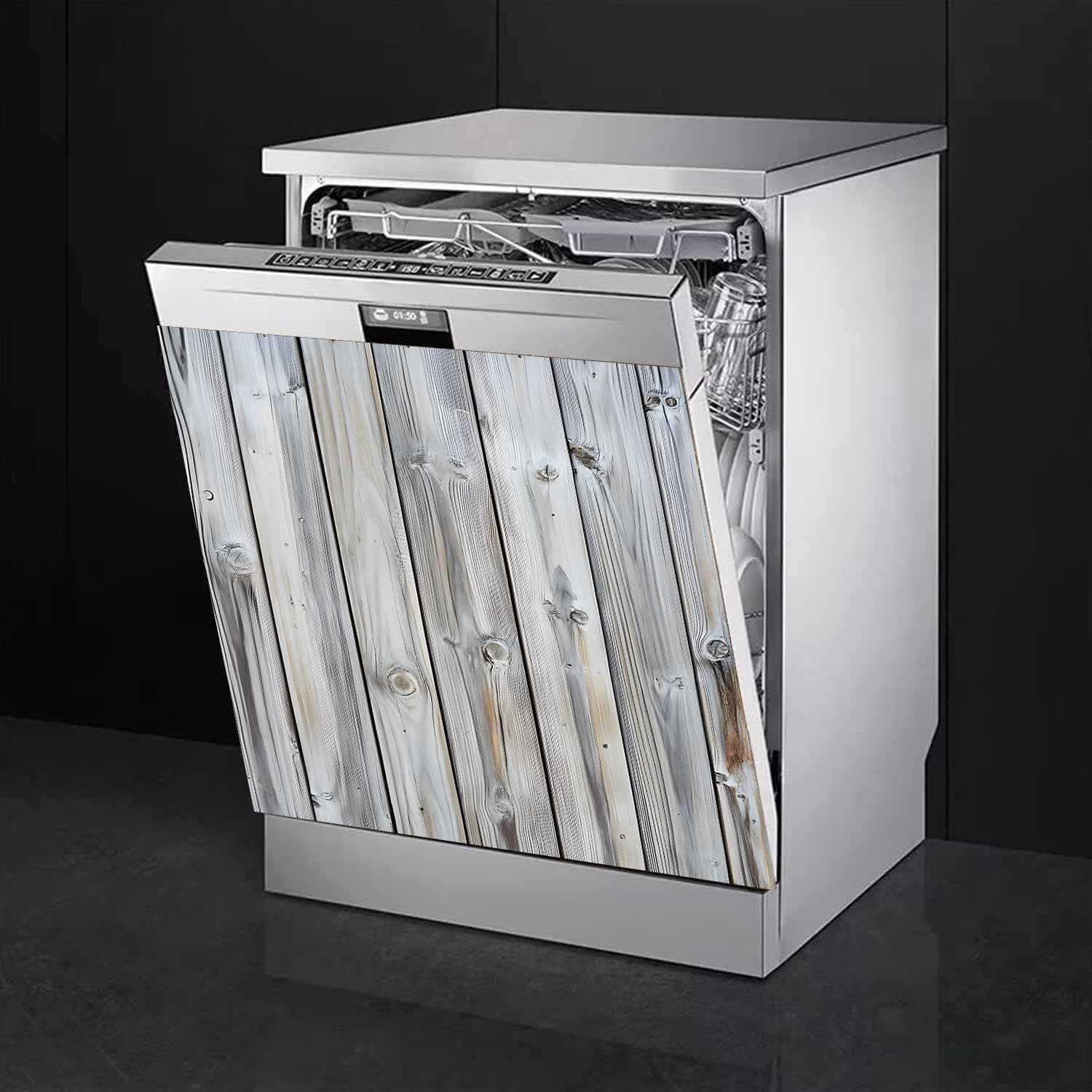 Dishwasher & Refrigerator Magnetic Sticker Cover Panel Decal - 23"x26" Waterproof Decorative Magnet for Kitchen Appliances, Reusable Fridge Door Cover, Home Decor Stickers