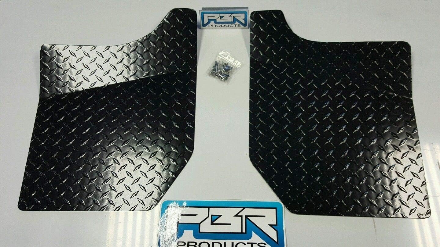 PBR Product Compatible with YAMAHA RHINO DIAMOND PLATE BLACK FLOOR BOARDS.. 2004 up POWDER COATED BLACK