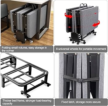 Amazon｜折りたたみベッド 74インチ x 31インチ マットレス付き 大人用