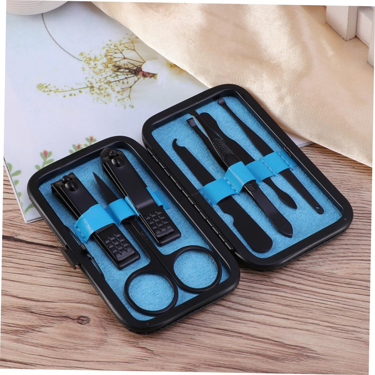 Healeved 21pezzi Manicure e Pedicure Kit Completo Di Strumenti Per La Delle Unghie Inossidabile Colore Blu Per Viaggi e Uso Quotidiano