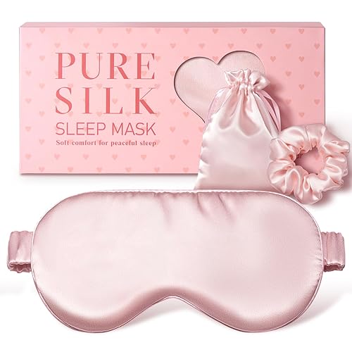 LitBear Maschera per dormire in 100% pura seta, 22 Momme