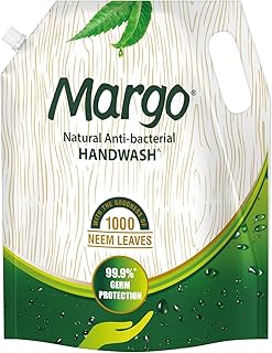 Margo Natural Anti-Bacterial Handwash for Soft, Hydrated hands - 1500ml Refill Pack [ Pack of 1 ] | 99.9% Protection From ...
