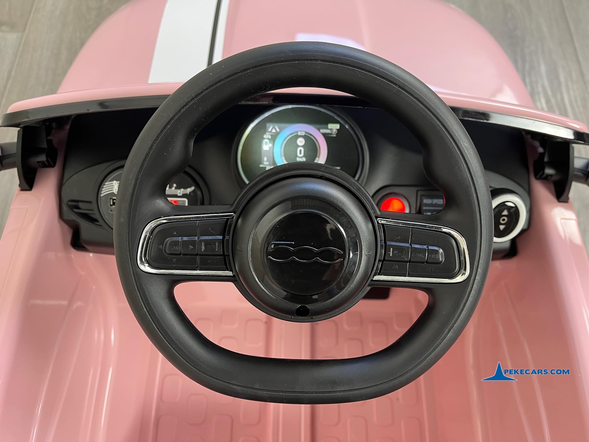 Fiat 500 12V Rosa Coche Eléctrico Infantil para niños y niñas de 1 a 5 años con Mando radiocontrol, USB, MP3, Varias velocidades y Freno automático