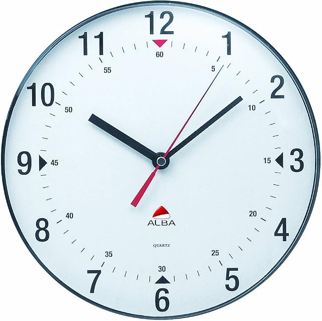 Alba Wall Clock, ABS, White, L x 25 cm W