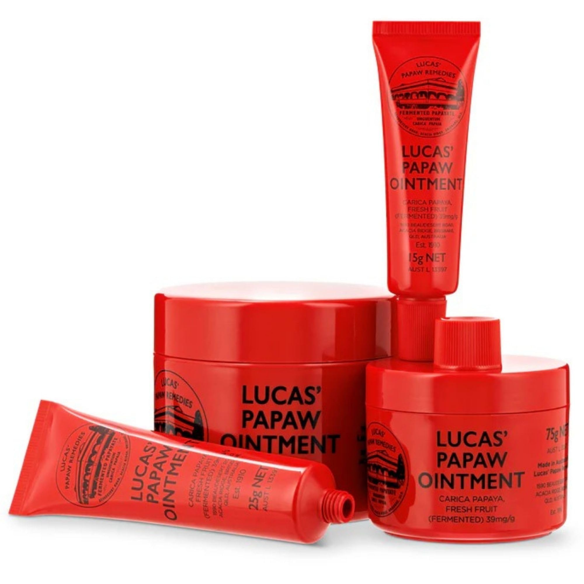 Lucas Papaw Ointment 25 g × 2 – Original Australische Papaw Salbe, Hautschutz & Pflege, Wirkt bei trockener Haut, kleinen Wunden, Insektenstichen & rissigen Lippen, Made in Australia