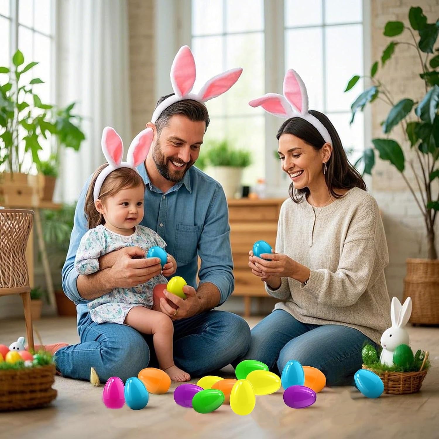 24Pack Prefilled Easter Eggs for Basket Stuffers, Glow In The Dark Easter Eggs for Kids, Easter Gifts for Egg Hunt Game Party Favors