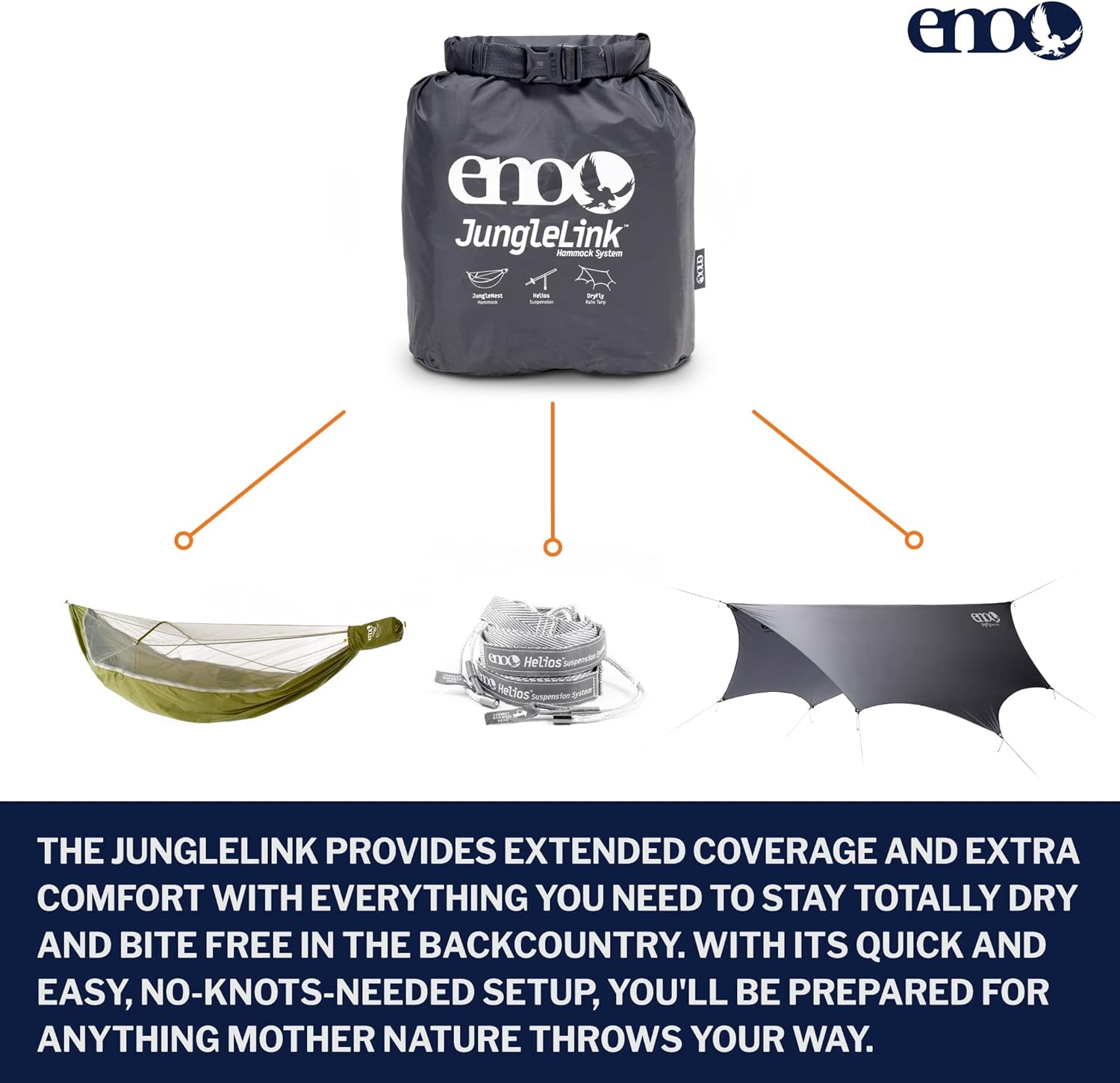 ENO JungleLink Shelter System with Hammock, Bug Net, Singapore Ubuy