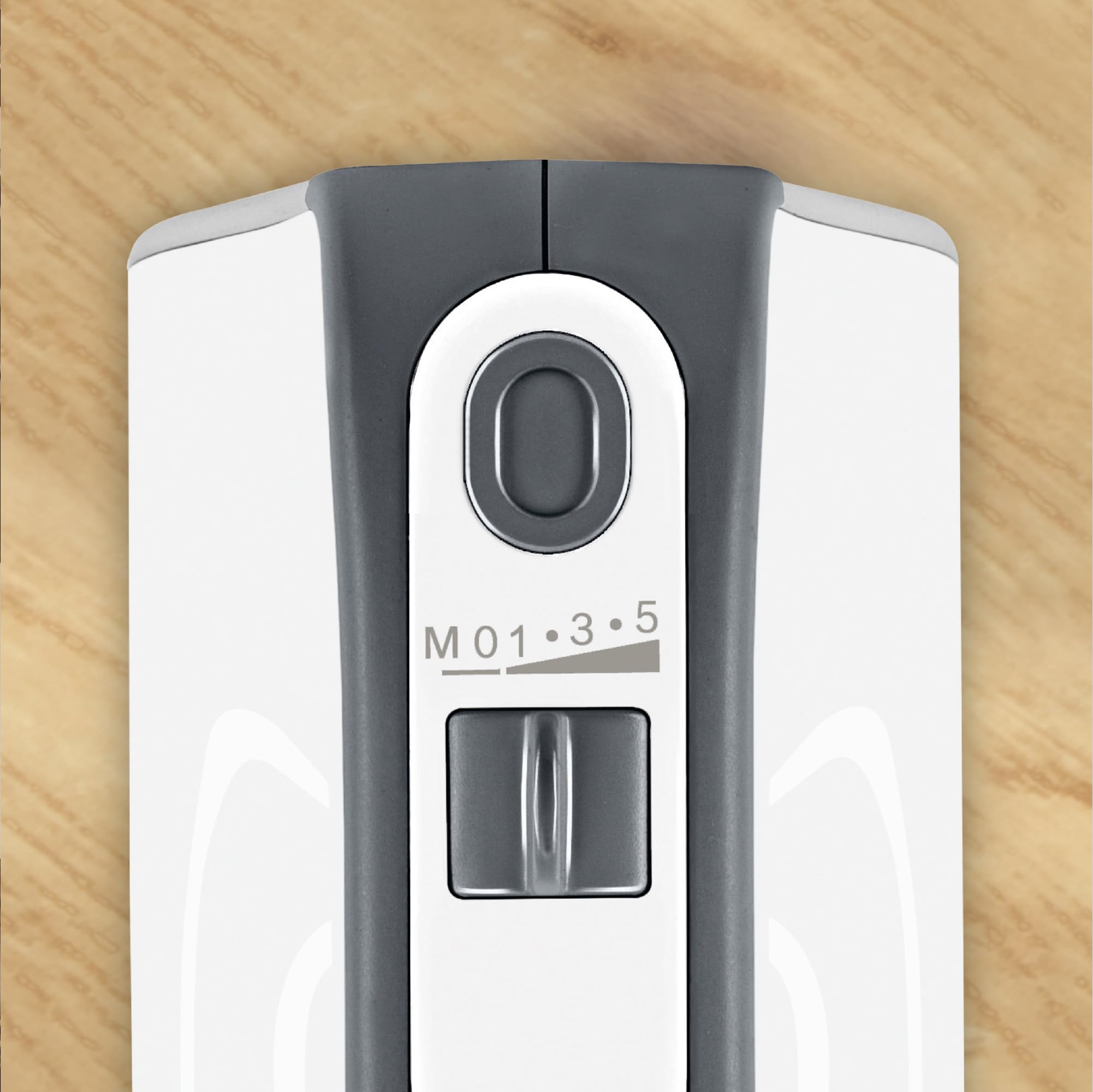 Bosch - Batidora de repostería, 5 niveles, 2 varillas de acero inox gancho para amasar 850 W, color blanco/plateado oscuro, MFQ49300