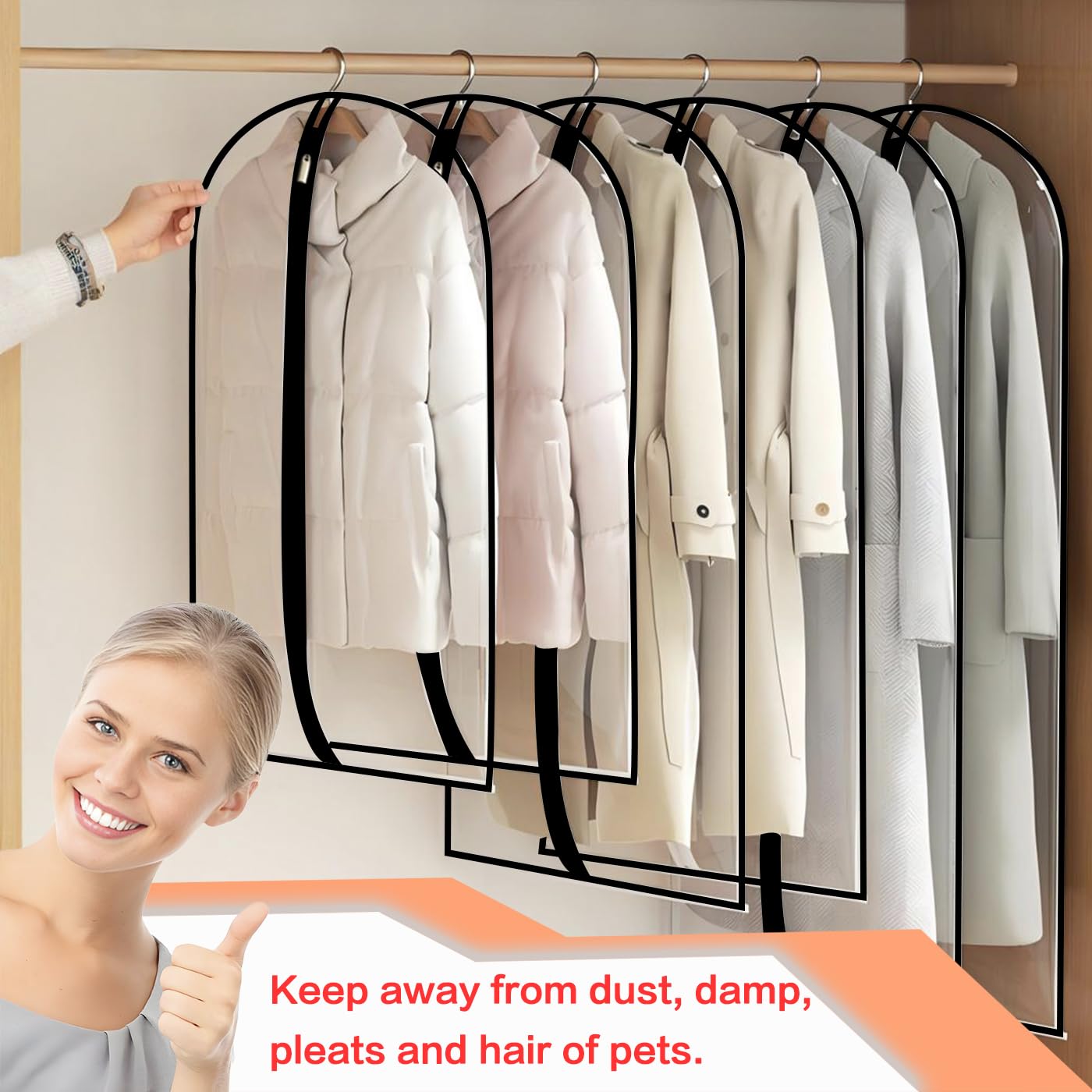 long dress protector bags Cheer.US Bridal Wedding Gown Dress Garment Bag Extra Large Foldable Portable Travel Cover Hanging Luggage with Pockets for Long Puffy Gowns, Clear