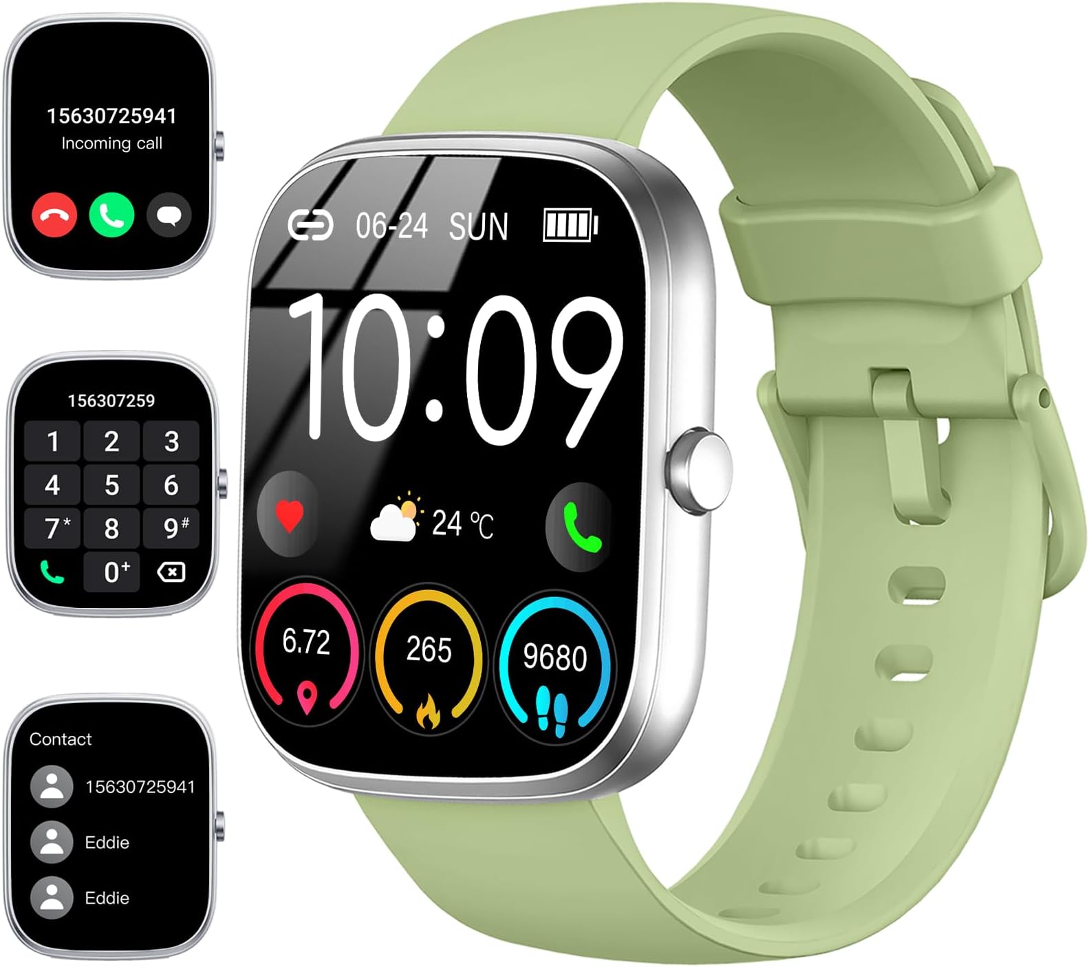Smart Watch for Men Women Answer/Make Calls, 1.91" Fitness Watch with Heart Rate Sleep Monitor, Step Counter Fitness Tracker, 110+ Sports Activity Trackers IP68 Waterproof Smartwatches for Android IOS