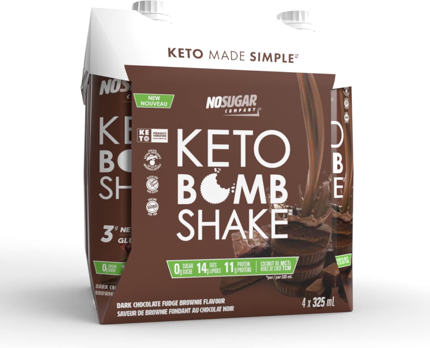 NEW No Sugar Keto Protein Shake, Ready to Drink Keto Protein Drink in