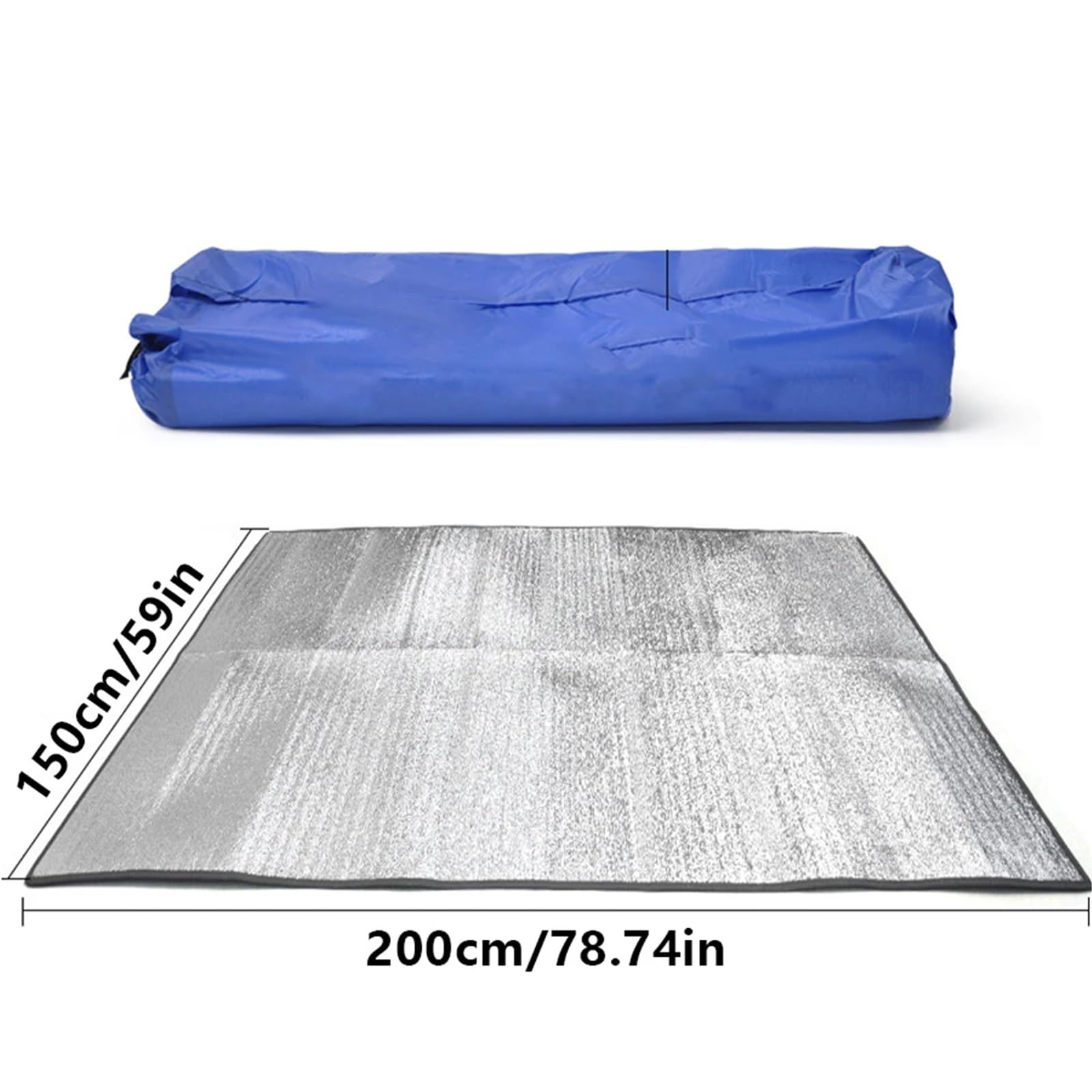 Mata z folii aluminiowej, Mata kempingowa z folii aluminiowej na zewnątrz, dwustronna, w wielu rozmiarach