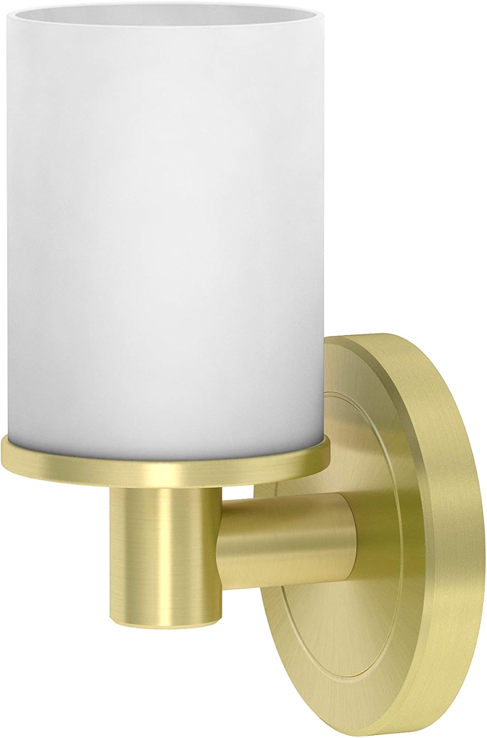 Gatco 1680 Latitude II 9.5" H Single Sconce, Chrome/Wall Mounted Bathroom Vanity One Sconce Lighting Fixture with Frosted Glass Shade