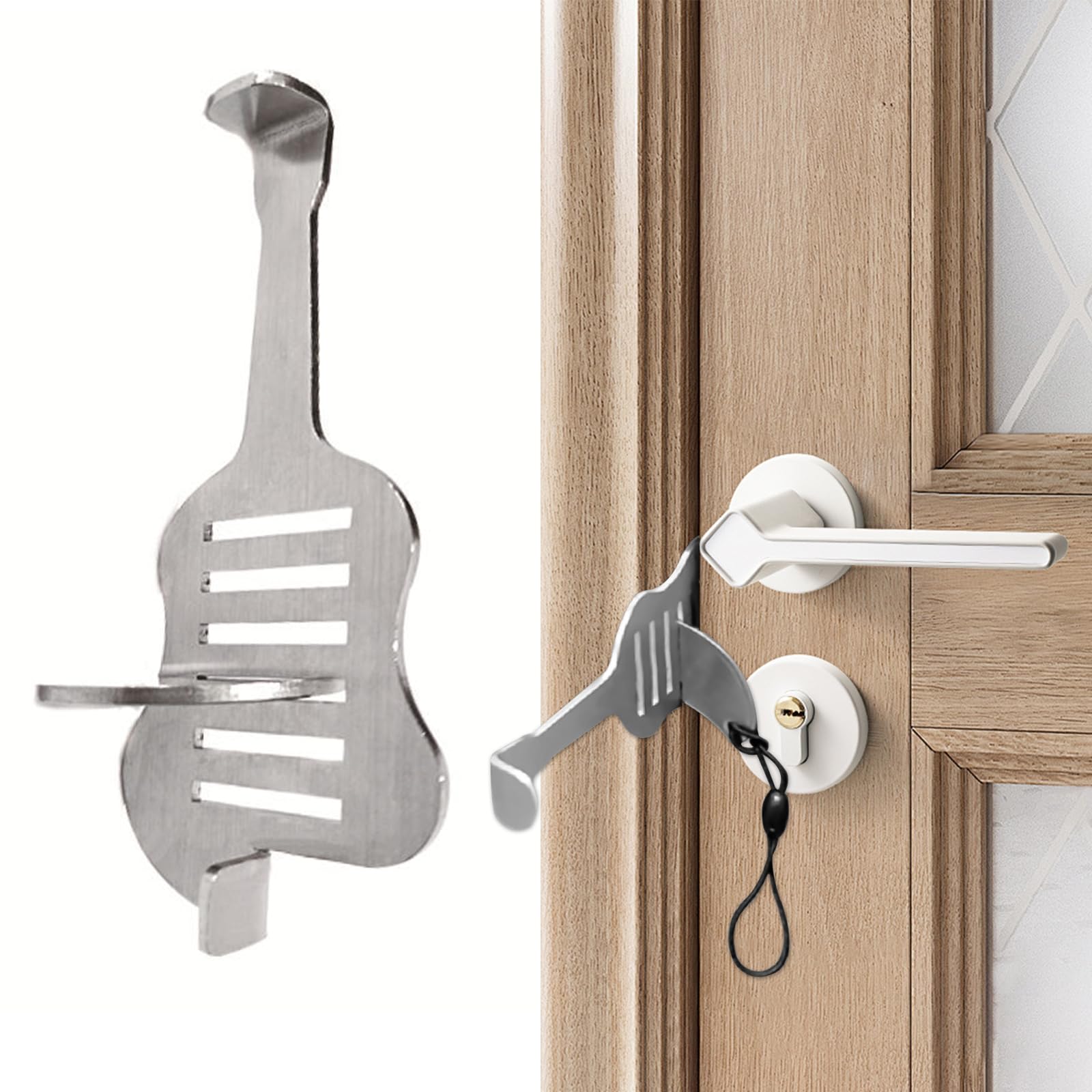 1PC Portable Door Lock Security Devices Door Locks Travel Lockdown Locks for Additional Safety and Privacy Perfect for Traveling Hotel Apartment College House