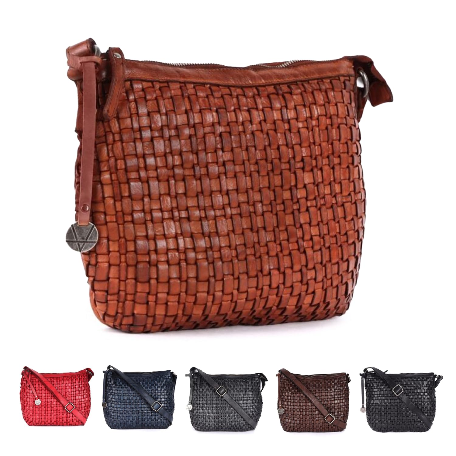 VILENCA HOLLAND Genuine Leather Crossbody Sling Bag for Women, Purse for Women Trendy Casual Office Bag with Adjustable Strap