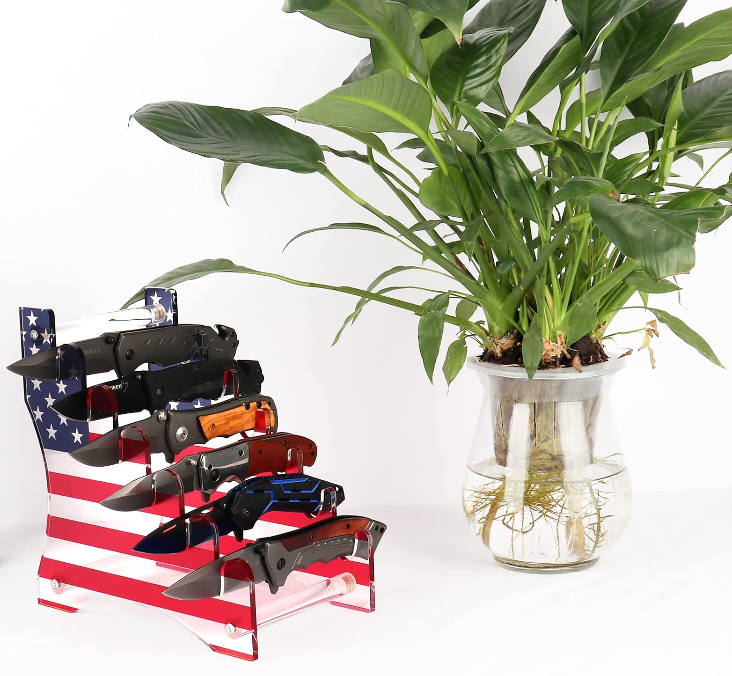 Knife Display Stand Dagger Stand Pocket Knife holder Acrylic knife collector desktop display stand for Fixed Knife Display