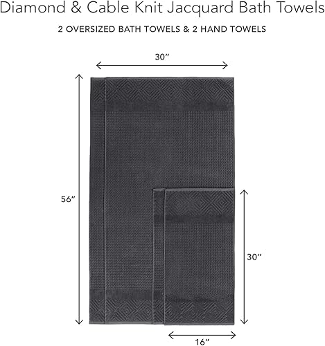 Vista 135 de Texere - Juego de toallas de baño de lujo 100% algodón orgánico jacquard de 21.66 oz/m², ultra suaves y absorbentes, calidad de hotel y spa Merlot