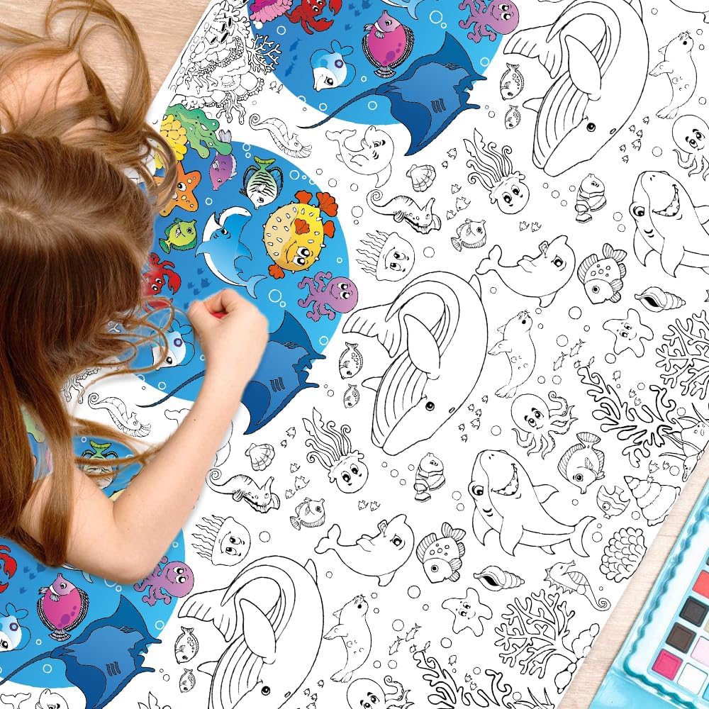 2 Pcs Under The Sea Giant Coloring Poster for Kids Thailand | Ubuy
