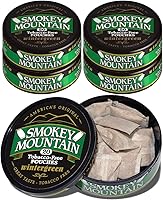 Vista 1 de Smokey Mountain Bolsas originales - Wintergreen - Sin tabaco y sin nicotina - Caja de 5 latas - 20 por lata