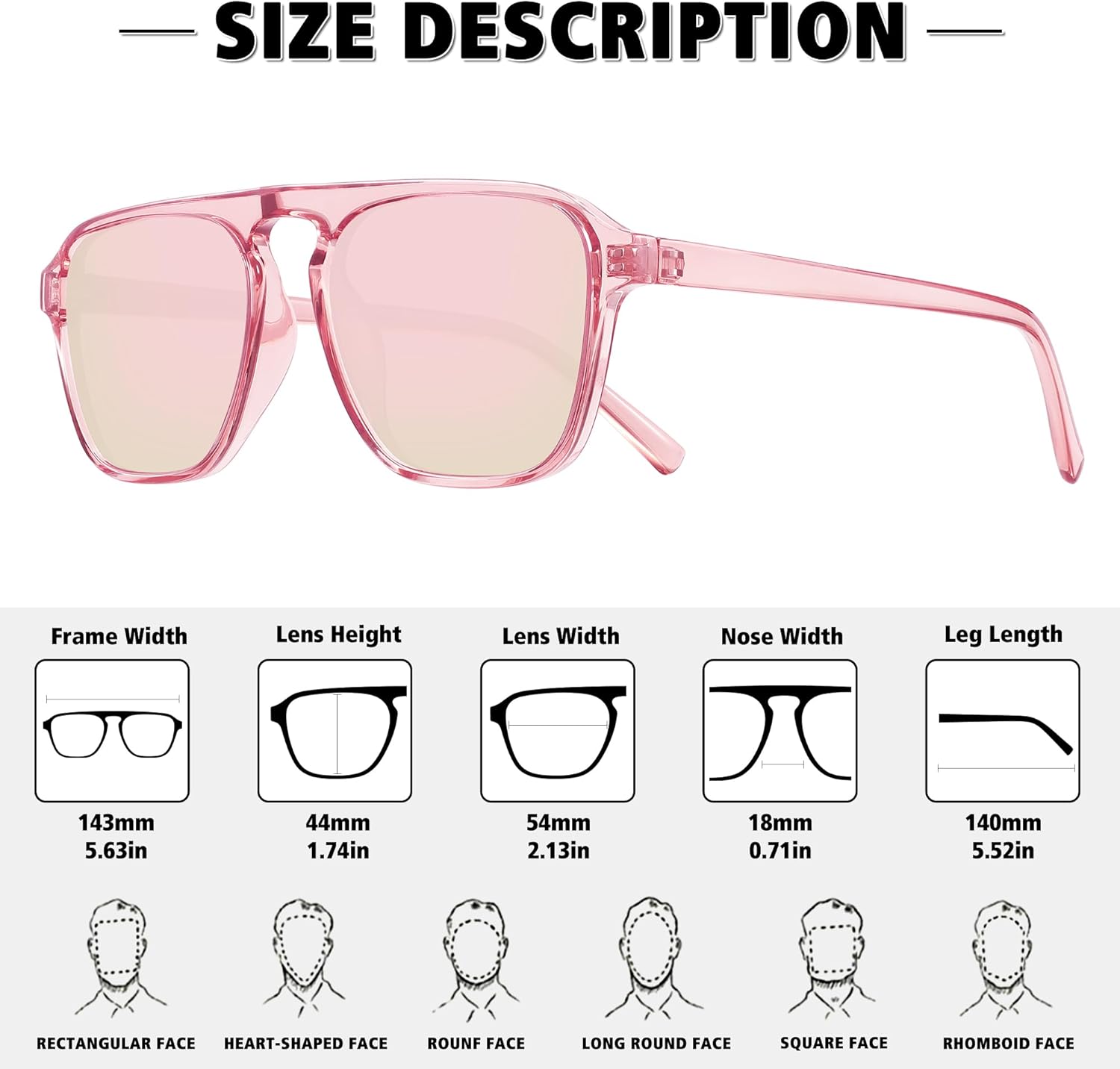 STORYCOAST Polarized Retro Aviator Sunglasses for Men Women Classic Driving Running Sports Square Aviators Sun Glasses
