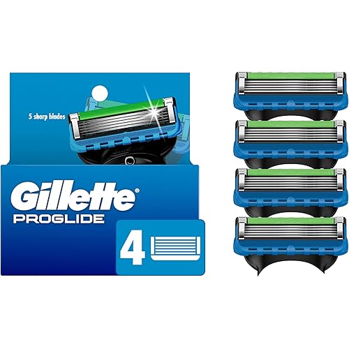 Gillette ProGlide Razor Refills for Men, 4 Razor Blade Refills