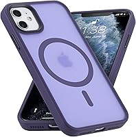 Vista 1 de Yriklso Strong Magnetic Case for iPhone 11 [Compatibilty with MagSafe] Protective Shockproof Cover Phone Case for iPhone 11 6.1" Frosted Purple